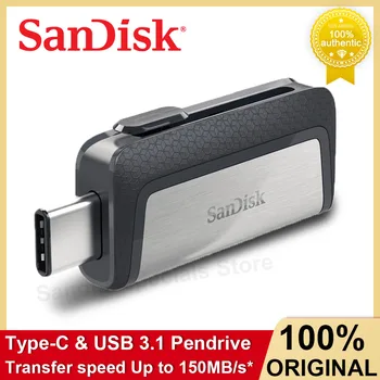 SanDisk Flash Meghajtó C-Típusú Pendrive USB3.1 SDDDC2 Ultra Dual Telefon Meghajtó OTG Memory Stick USB3.1 Android Telefon, Laptop, PC
