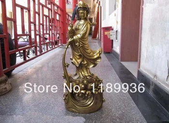 Tibeti Buddhista Templom bronz Arany Csepegő Kwan-yin Buddha buddha Szobor