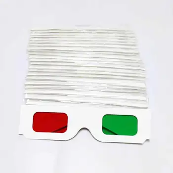 Új Dropshipping 100-AS Piros, Zöld, Titkos Dekóder Szemüveg Vörös-zöld Szűrő Objektív Fehér Összecsukható Keret 3d Szemüveg Nyereményjáték